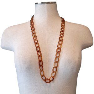 J.Crew Tortoise Chain Link Necklace 31"